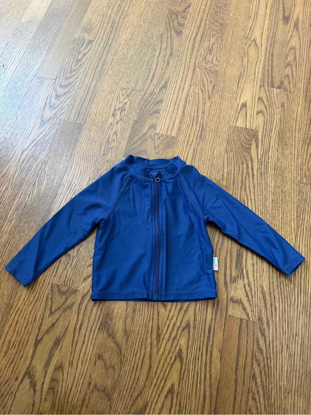 SwimZip UPF 50+ Long Sleeve Zipper Rash Guard Swim Shirt Set, size 12-18M
